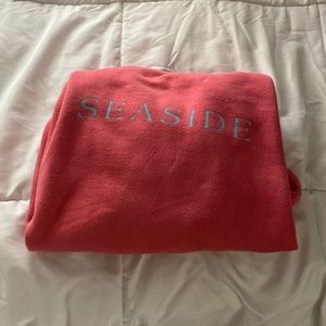 hot pink oversized seaside crewneck